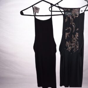 Vestido de Modal de Seda con Espalda en Tul